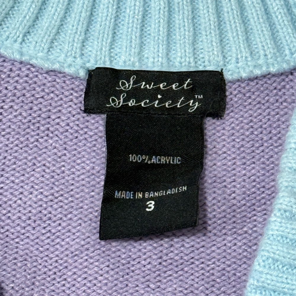 Sweet Society Color Block Pastel Sweater Hot Topic - Picture 5 of 5
